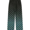 Pantaloni in seta con monogramma sfumato
