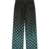 Pantaloni in seta con monogramma sfumato