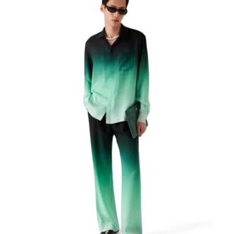 Pantaloni in seta jacquard Gradient Ping Pong