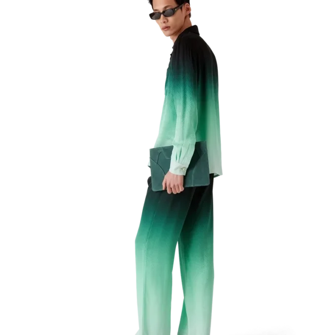 Pantaloni in seta jacquard Gradient Ping Pong Pantaloni in seta jacquard Gradient Ping Pong