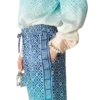 Pantaloni in seta jacquard sfumato