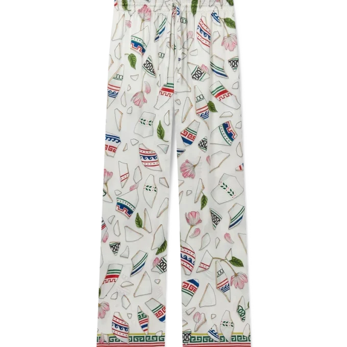 Pantaloni in seta Le Vase Brise