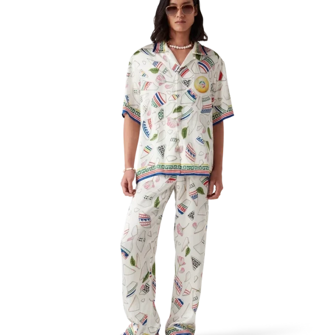 Pantaloni in seta Le Vase Brise