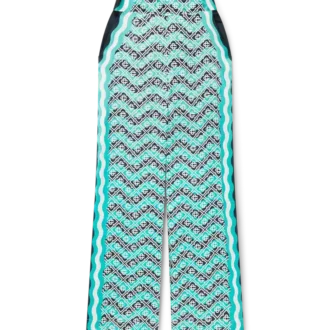 Pantaloni in seta Monogram Wave