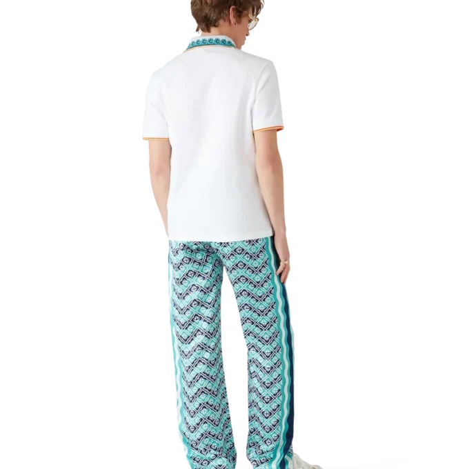 Pantaloni in seta Monogram Wave