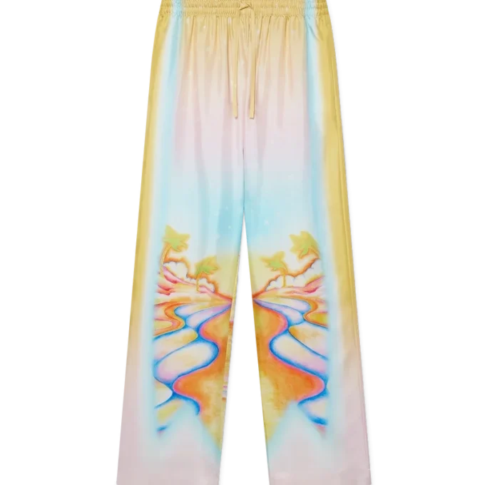 Pantaloni in seta Psychedelic Nirvana