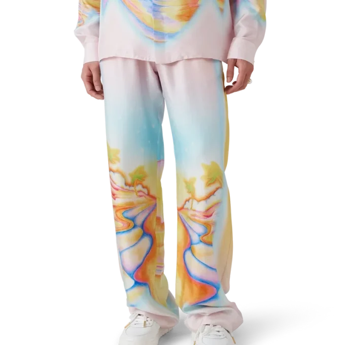 Pantaloni in seta Psychedelic Nirvana