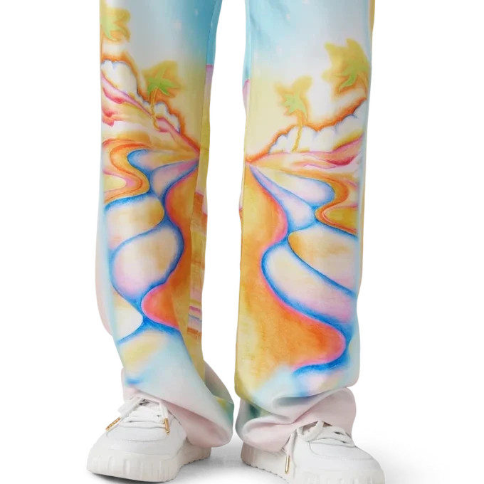 Pantaloni in seta Psychedelic Nirvana
