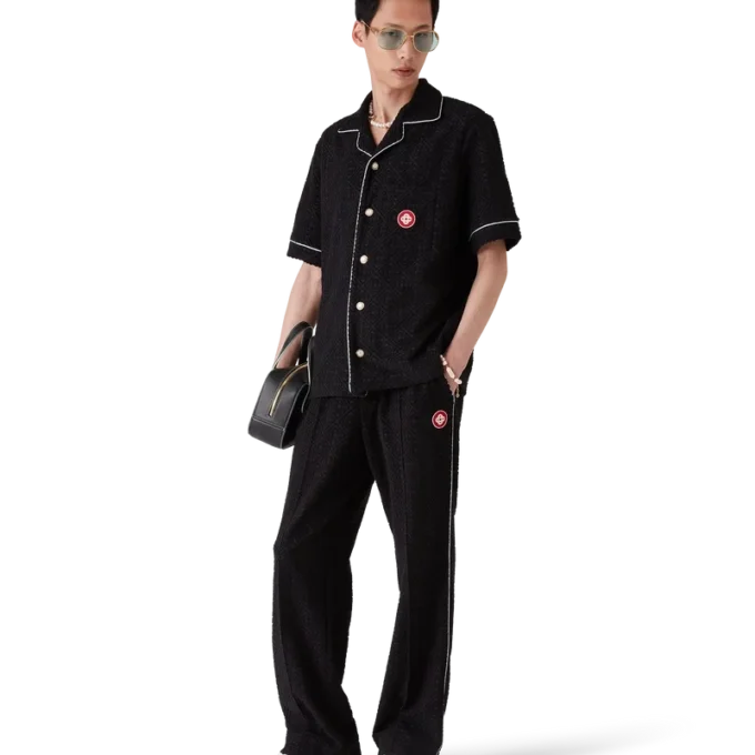 Pantaloni in spugna jacquard Monogram