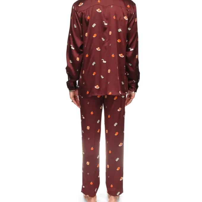 Pantaloni pigiama in raso di seta Vices