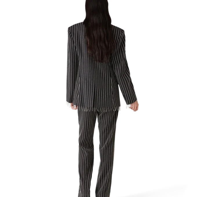 Pantaloni sartoriali impreziositi da cristalli