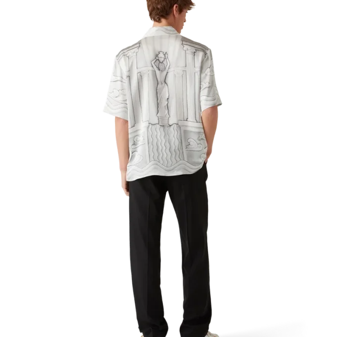 Camicia in seta a maniche corte Sacred Stone in pantaloncini Camicia in seta a maniche corte Sacred Stone in pantaloncini