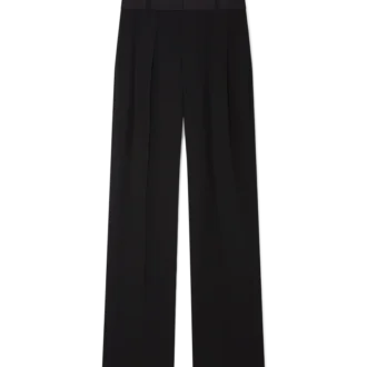 Pantaloni sartoriali in lana con pinces