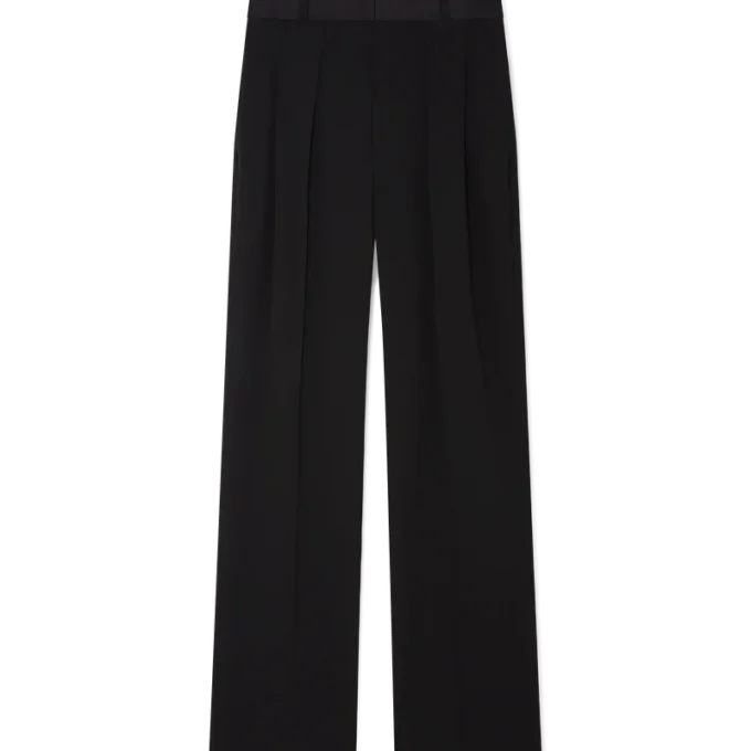 Pantaloni sartoriali in lana con pinces