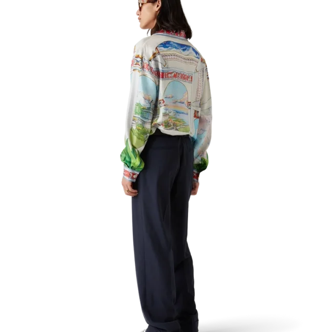 Pantaloni sartoriali in lana con pinces