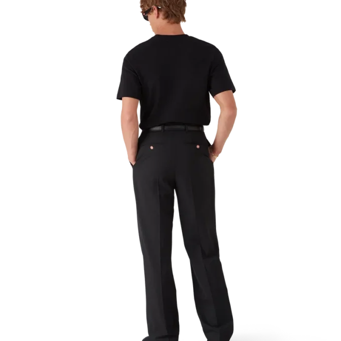 Pantaloni sartoriali in lana con pinces