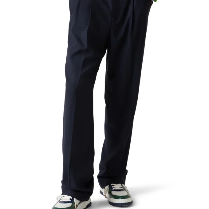 Pantaloni sartoriali in lana con pinces