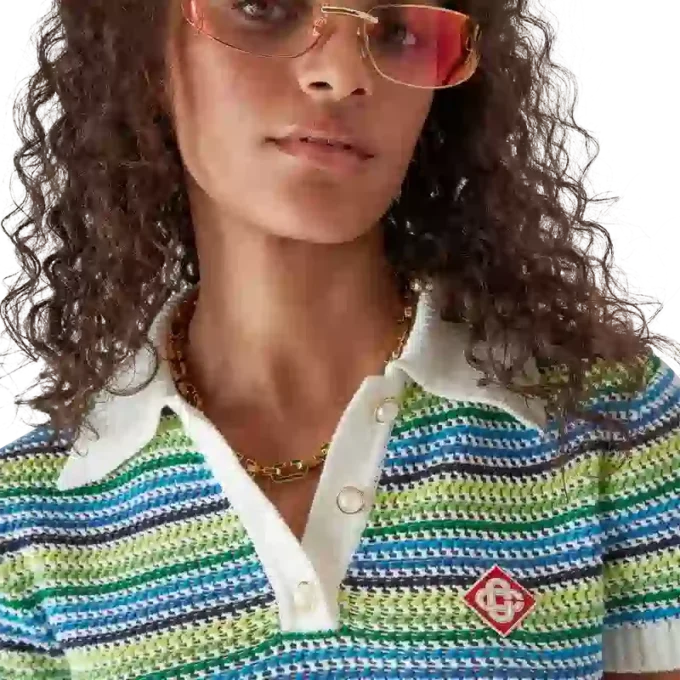 Polo a maniche corte a righe