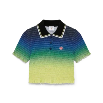 Polo a maniche corte con effetto sfumato