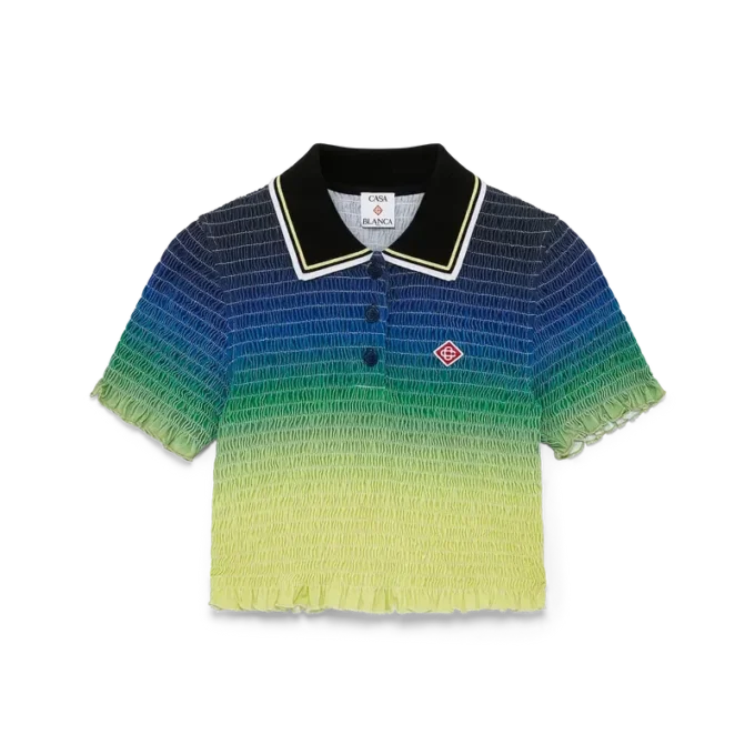 Polo a maniche corte con effetto sfumato Polo a maniche corte con effetto sfumato