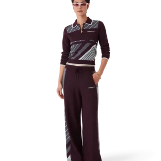 Polo a maniche lunghe in lana merino Diagonal Tennis