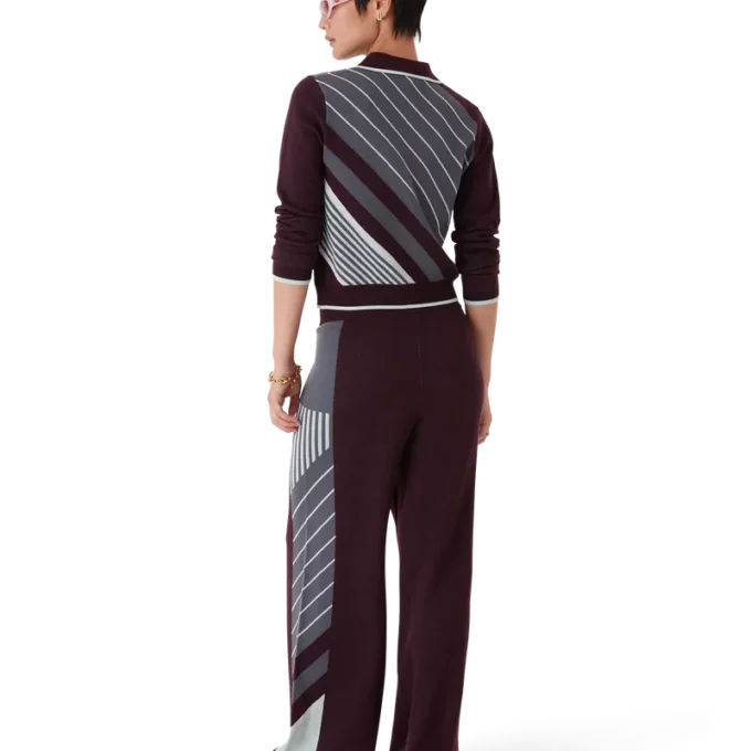 Polo a maniche lunghe in lana merino Diagonal Tennis