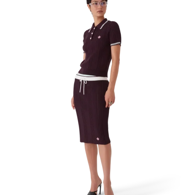 Polo a pantaloncini in maglia di cotone