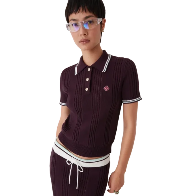 Polo a pantaloncini in maglia di cotone