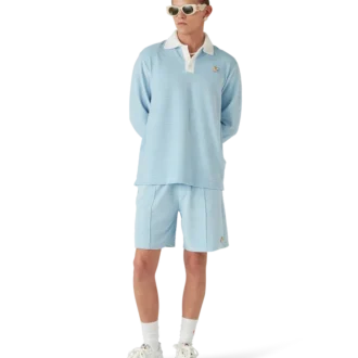 Polo a righe in velluto