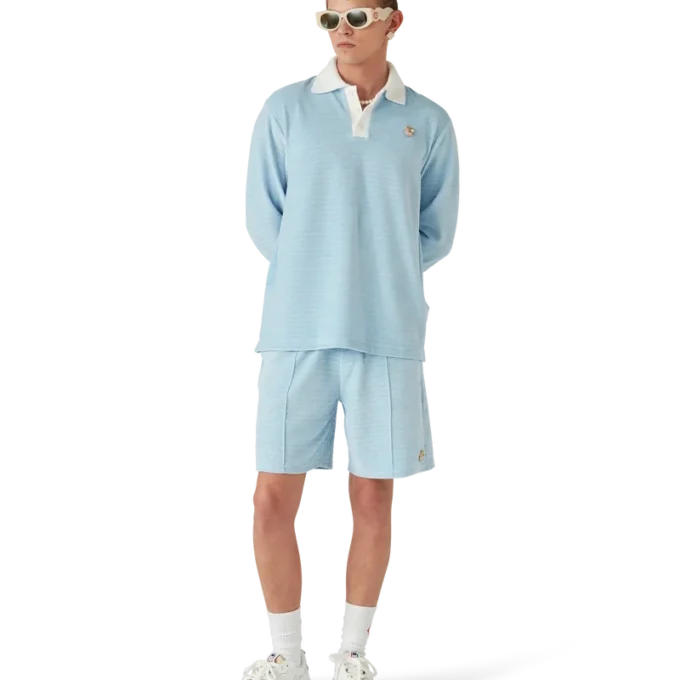 Polo a righe in velluto