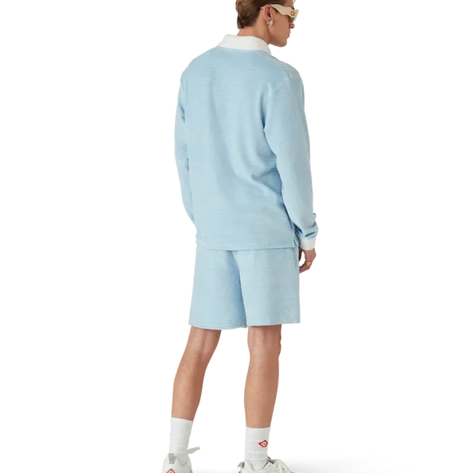 Polo a righe in velluto