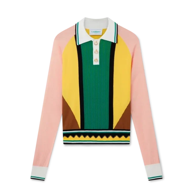 Polo con inserti grafici