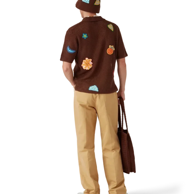 Polo con motivi all’uncinetto