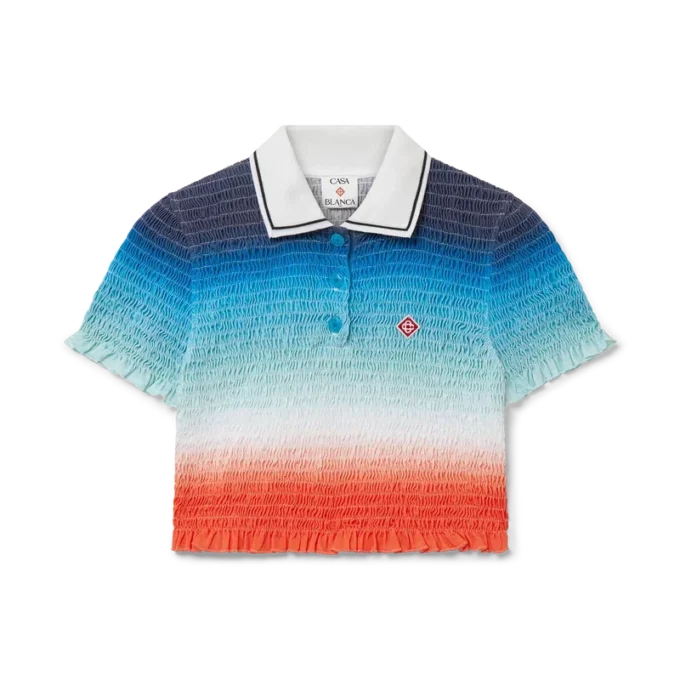 Polo corta con sfumature