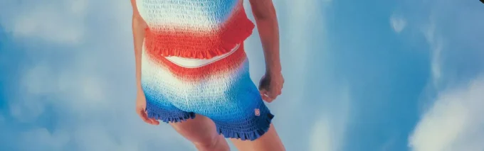 Pantaloncini con arricciature sfumate Pantaloncini con arricciature sfumate