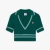 Polo corta in maglia verde