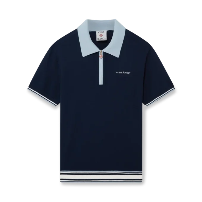 Polo da tennis in maglia merino