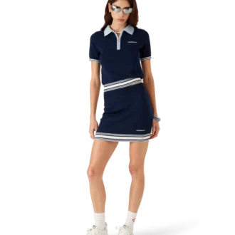 Polo da tennis in maglia merino