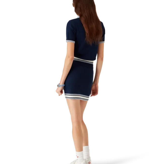 Polo da tennis in maglia merino