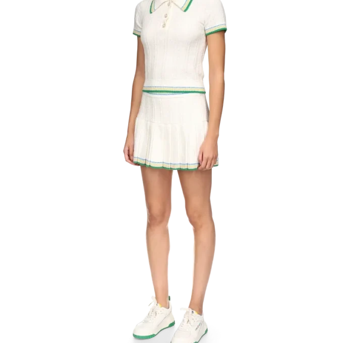 Polo in bouclé a coste