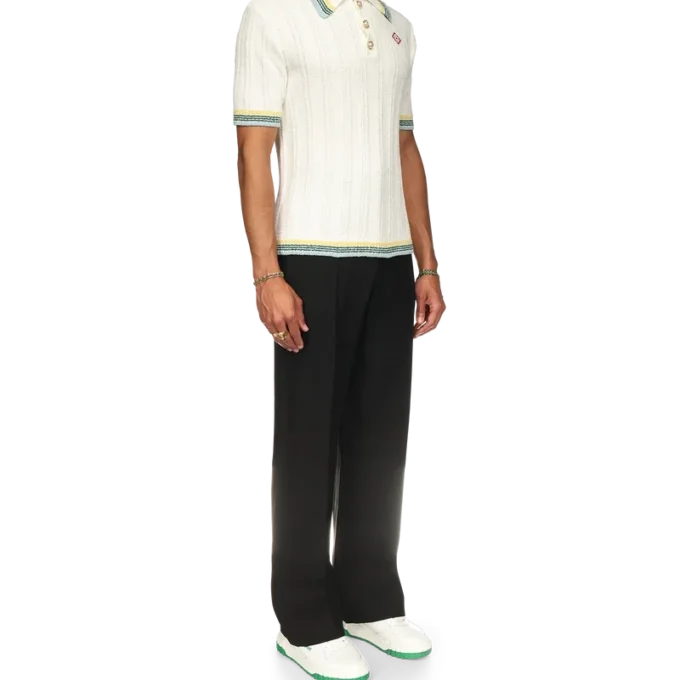 Polo in bouclé a coste