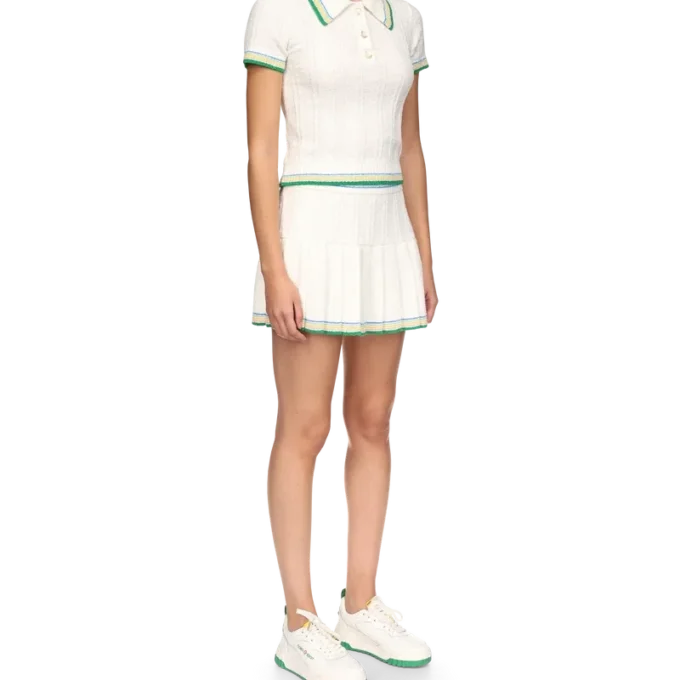 Polo in bouclé a coste