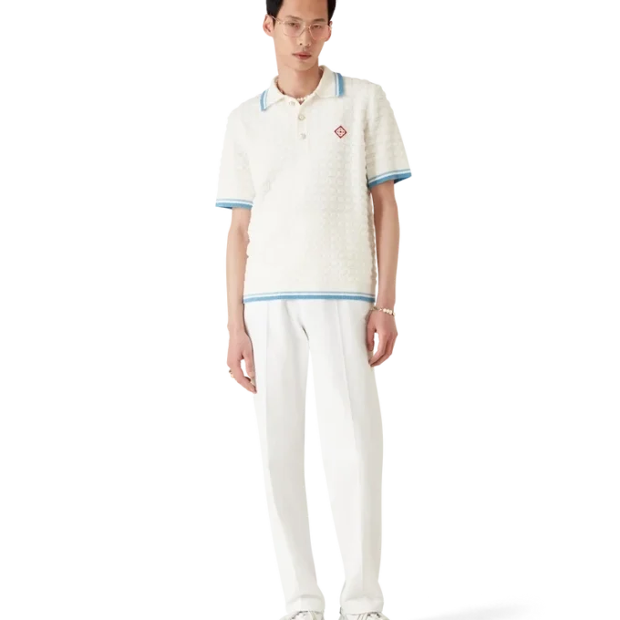 Polo in bouclé di cotone