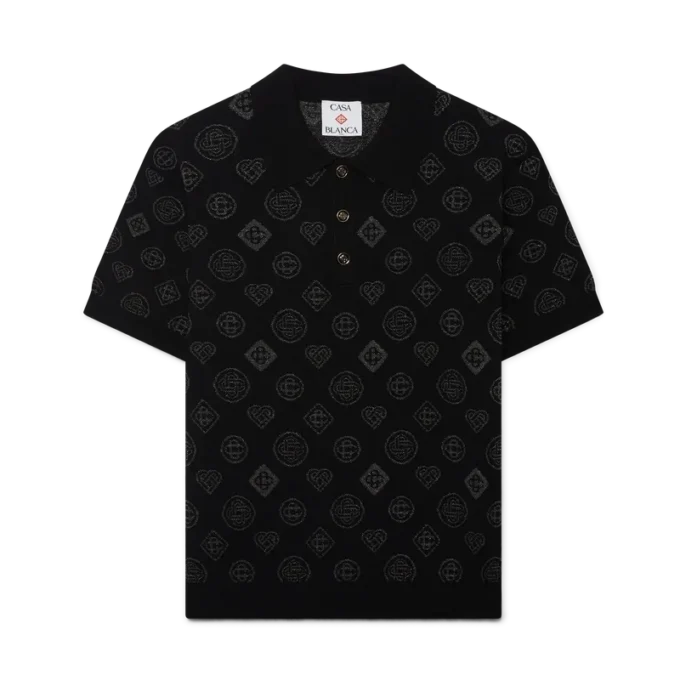 Polo in jacquard Monogram