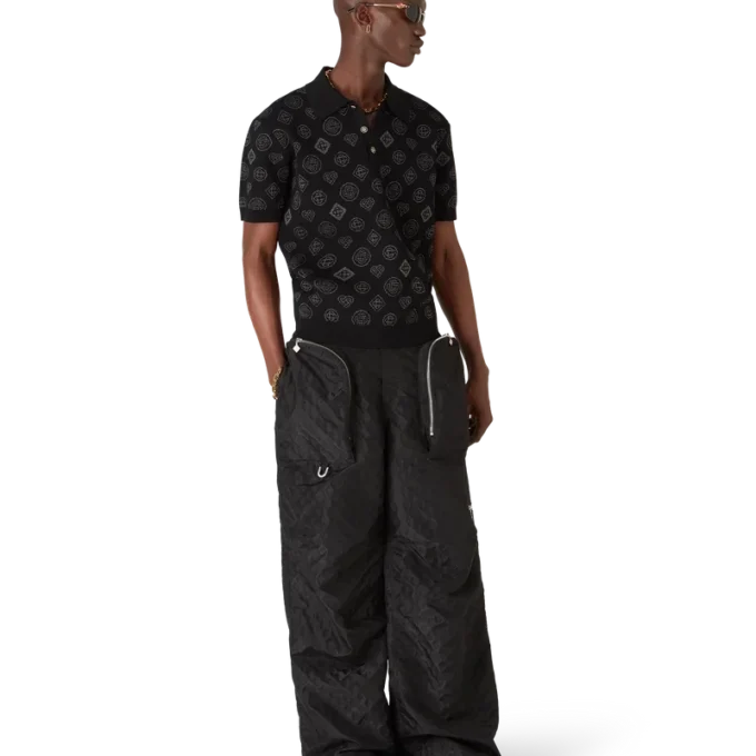 Polo in jacquard Monogram