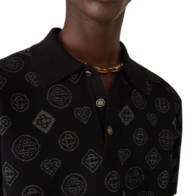 Polo in jacquard Monogram