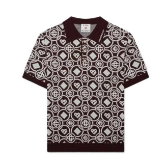 Polo in maglia di cotone con monogramma