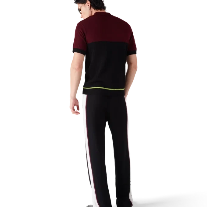 Polo in maglia merino a righe