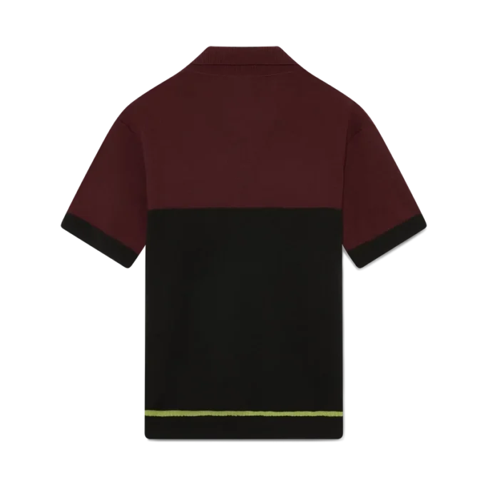 Polo in maglia merino a righe