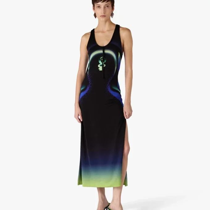 Sandali mules con tacco nero